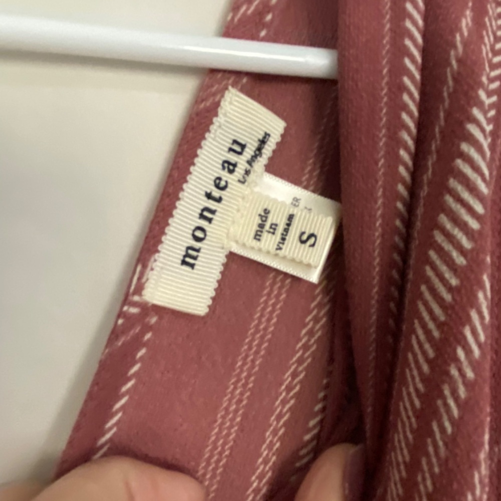 NWOT Monteau Mauve and Ivory Spring jumper/romper. Size S - Picture 4 of 5